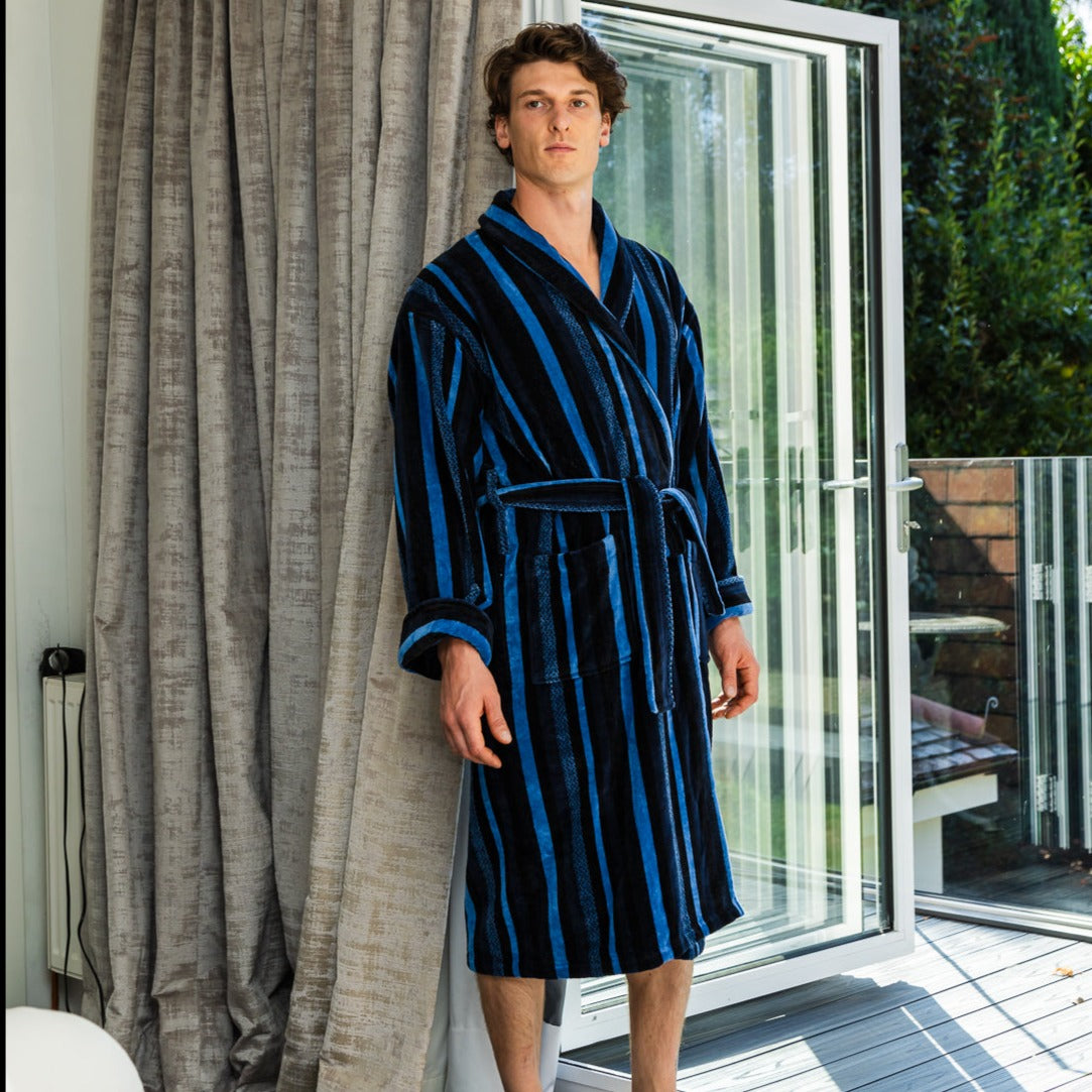 CityComfort Mens Dressing Gowns, Luxury Fleece Mens Bathrobe M-XXL (Bl –  BargainFox.com